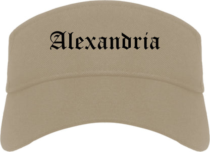 Alexandria Indiana IN Old English Mens Visor Cap Hat Khaki