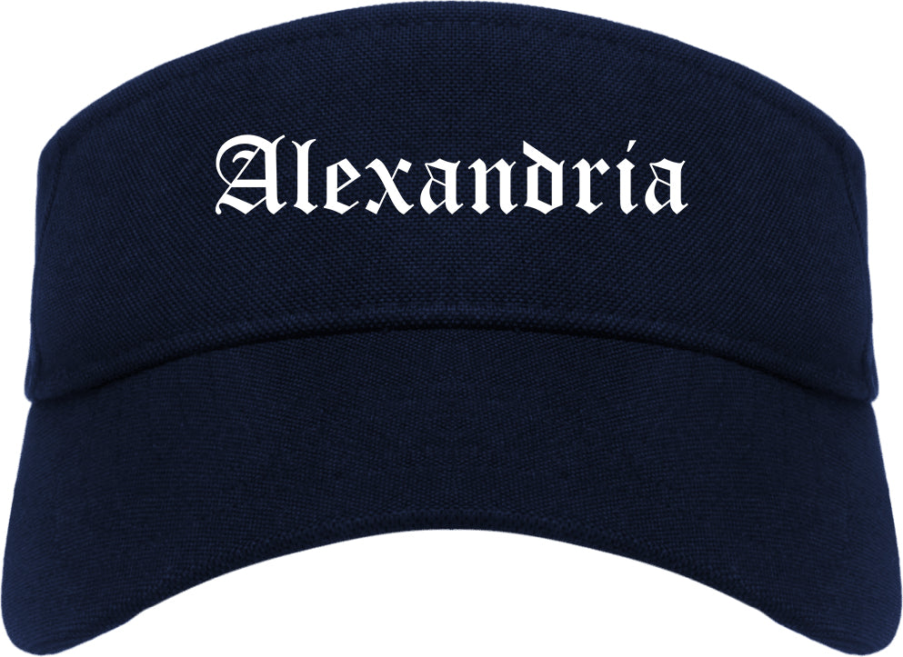 Alexandria Kentucky KY Old English Mens Visor Cap Hat Navy Blue