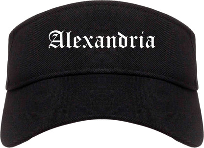 Alexandria Virginia VA Old English Mens Visor Cap Hat Black