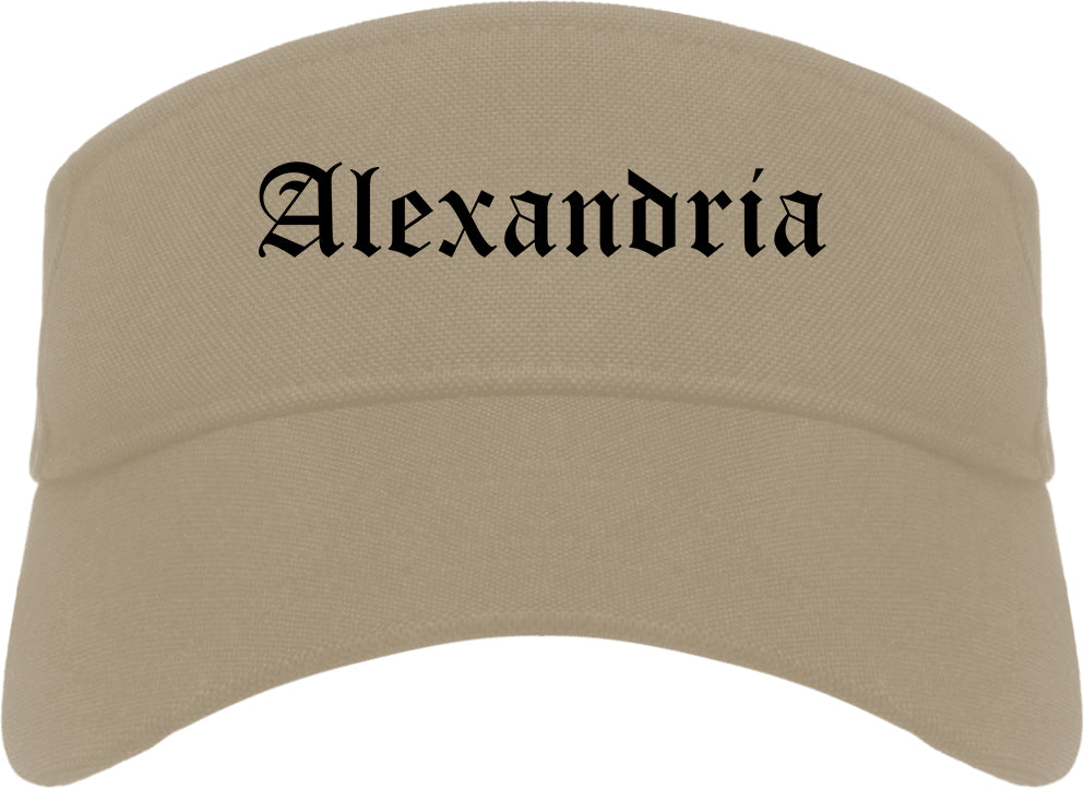 Alexandria Virginia VA Old English Mens Visor Cap Hat Khaki