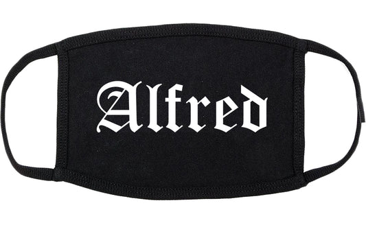 Alfred New York NY Old English Cotton Face Mask Black