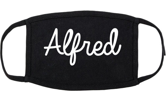 Alfred New York NY Script Cotton Face Mask Black