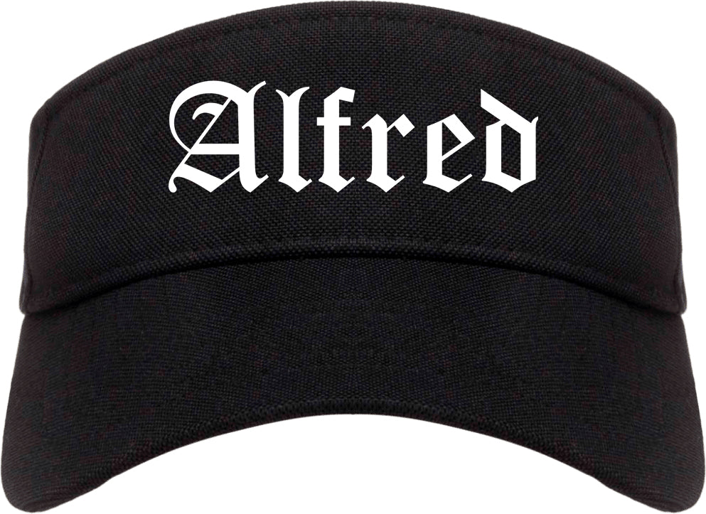 Alfred New York NY Old English Mens Visor Cap Hat Black