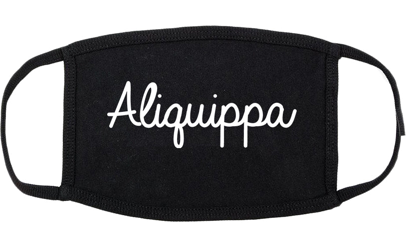 Aliquippa Pennsylvania PA Script Cotton Face Mask Black