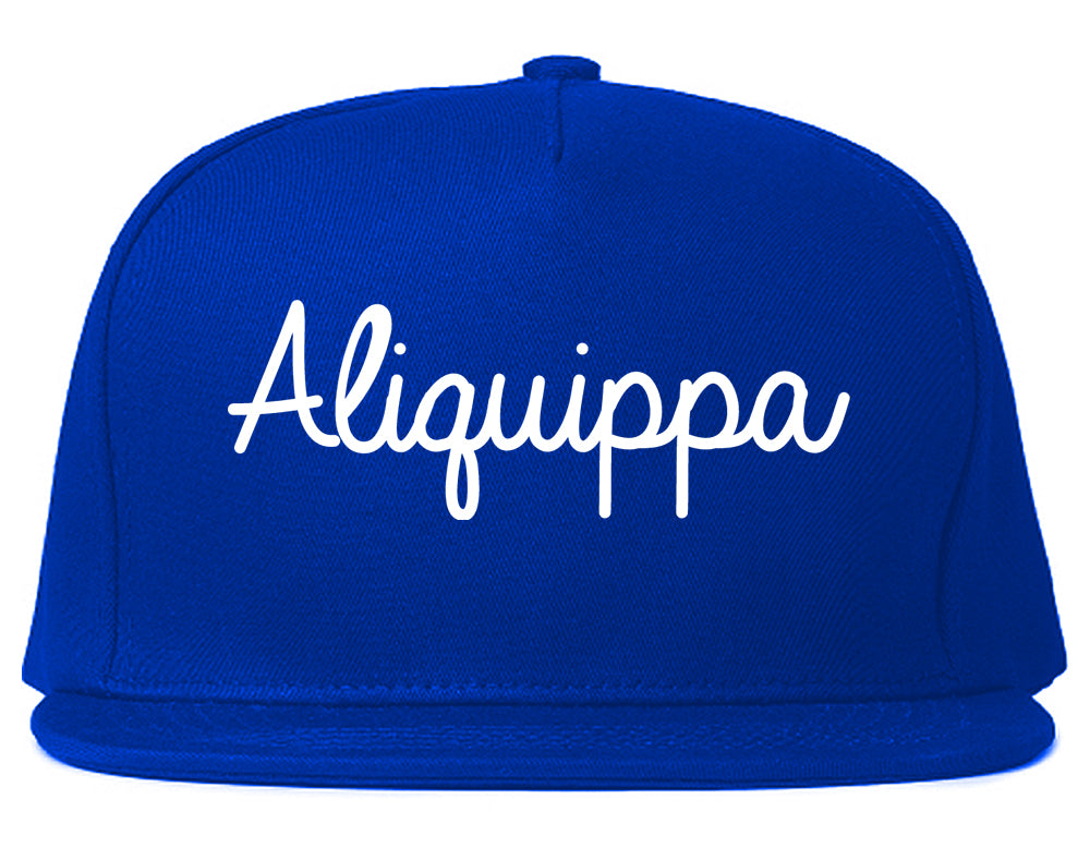 Aliquippa Pennsylvania PA Script Mens Snapback Hat Royal Blue