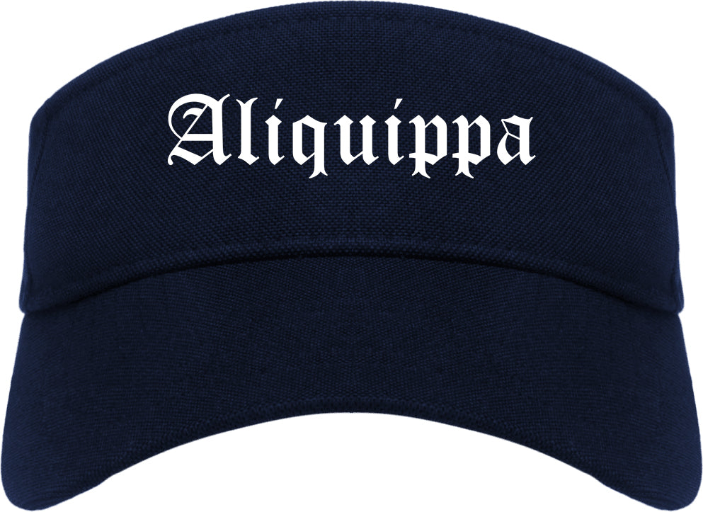 Aliquippa Pennsylvania PA Old English Mens Visor Cap Hat Navy Blue