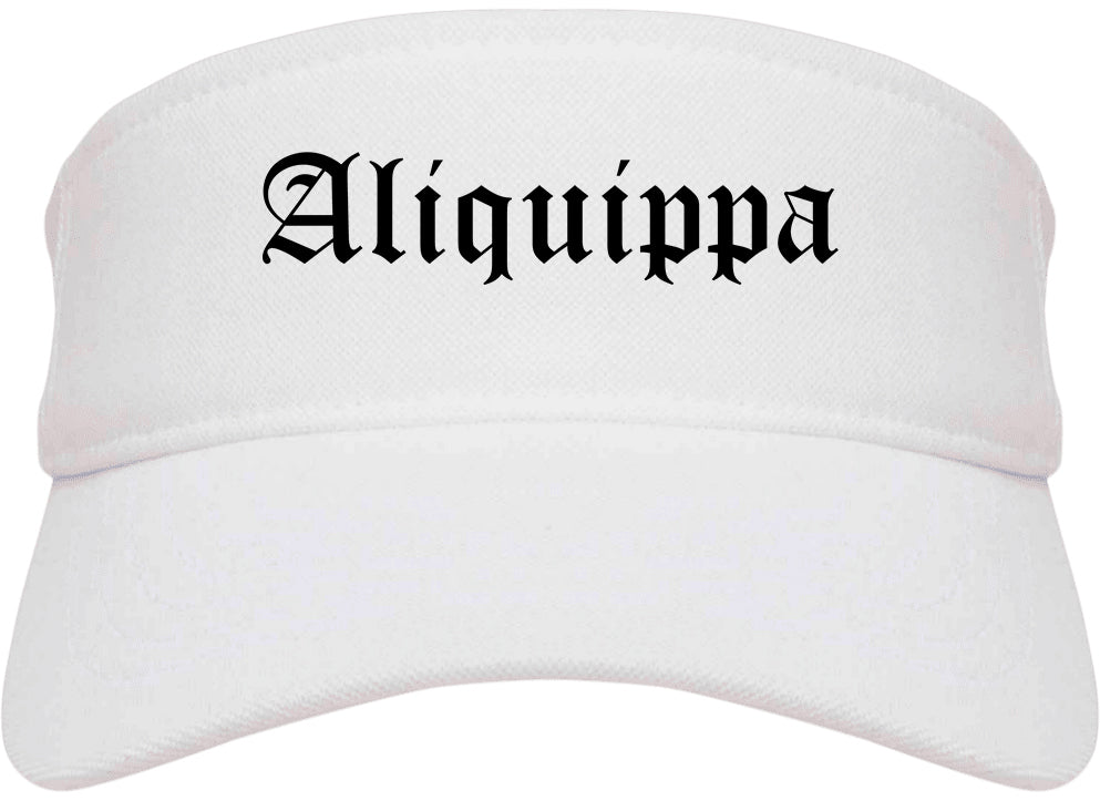 Aliquippa Pennsylvania PA Old English Mens Visor Cap Hat White