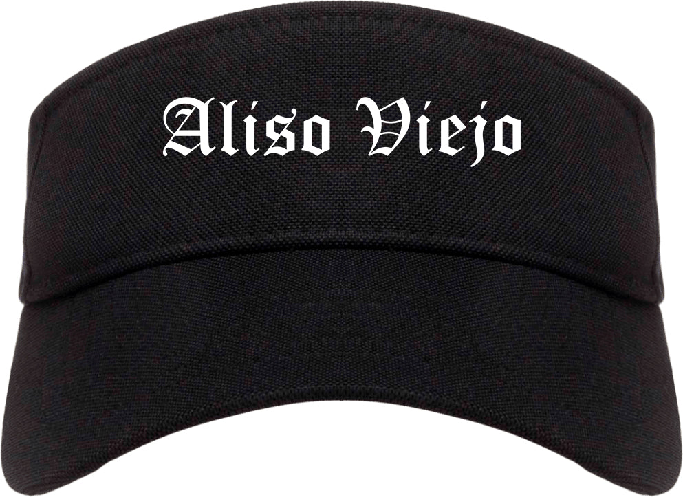 Aliso Viejo California CA Old English Mens Visor Cap Hat Black