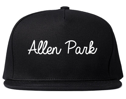 Allen Park Michigan MI Script Mens Snapback Hat Black
