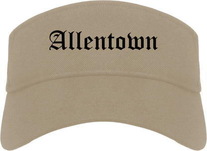 Allentown Pennsylvania PA Old English Mens Visor Cap Hat Khaki