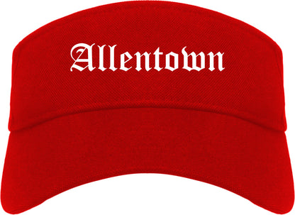 Allentown Pennsylvania PA Old English Mens Visor Cap Hat Red