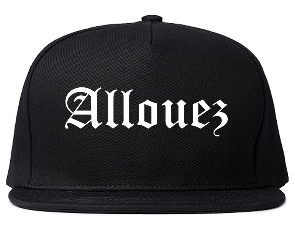 Allouez Wisconsin WI Old English Mens Snapback Hat Black