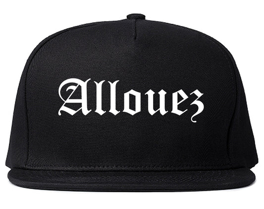 Allouez Wisconsin WI Old English Mens Snapback Hat Black