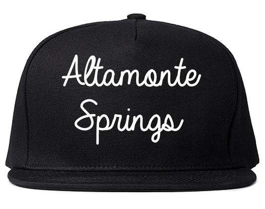 Altamonte Springs Florida FL Script Mens Snapback Hat Black