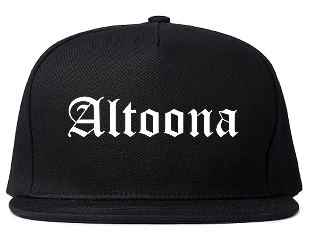Altoona Iowa IA Old English Mens Snapback Hat Black