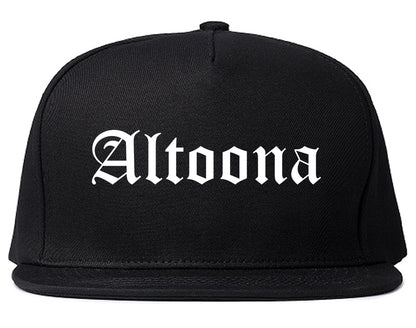 Altoona Wisconsin WI Old English Mens Snapback Hat Black