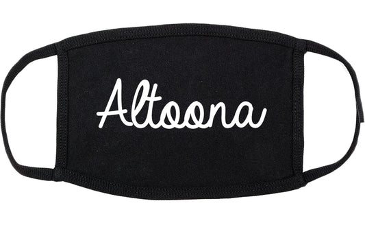 Altoona Wisconsin WI Script Cotton Face Mask Black