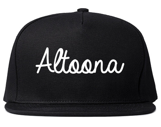 Altoona Wisconsin WI Script Mens Snapback Hat Black