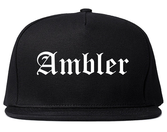 Ambler Pennsylvania PA Old English Mens Snapback Hat Black