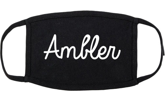 Ambler Pennsylvania PA Script Cotton Face Mask Black