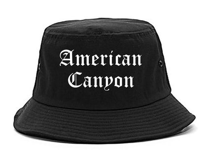 American Canyon California CA Old English Mens Bucket Hat Black