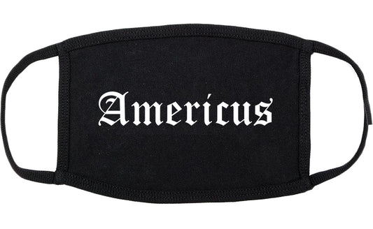 Americus Georgia GA Old English Cotton Face Mask Black