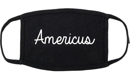 Americus Georgia GA Script Cotton Face Mask Black