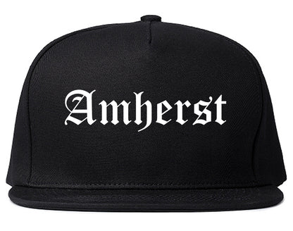 Amherst Ohio OH Old English Mens Snapback Hat Black