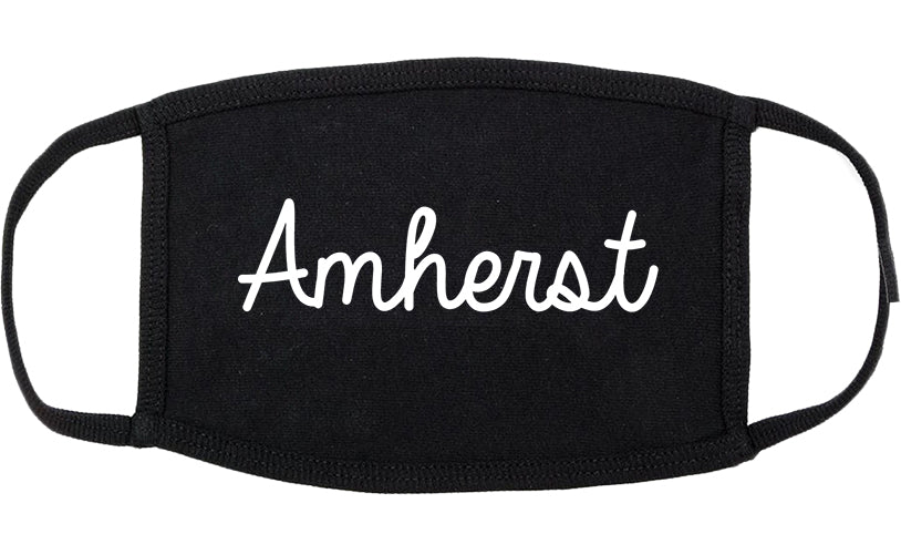 Amherst Ohio OH Script Cotton Face Mask Black