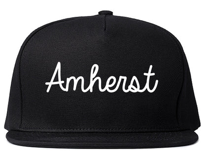 Amherst Ohio OH Script Mens Snapback Hat Black