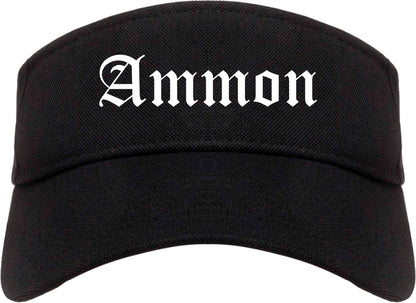 Ammon Idaho ID Old English Mens Visor Cap Hat Black