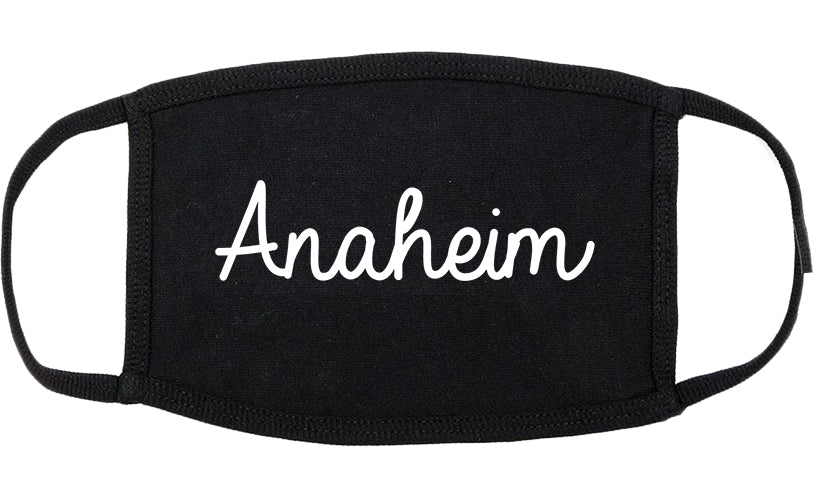 Anaheim California CA Script Cotton Face Mask Black
