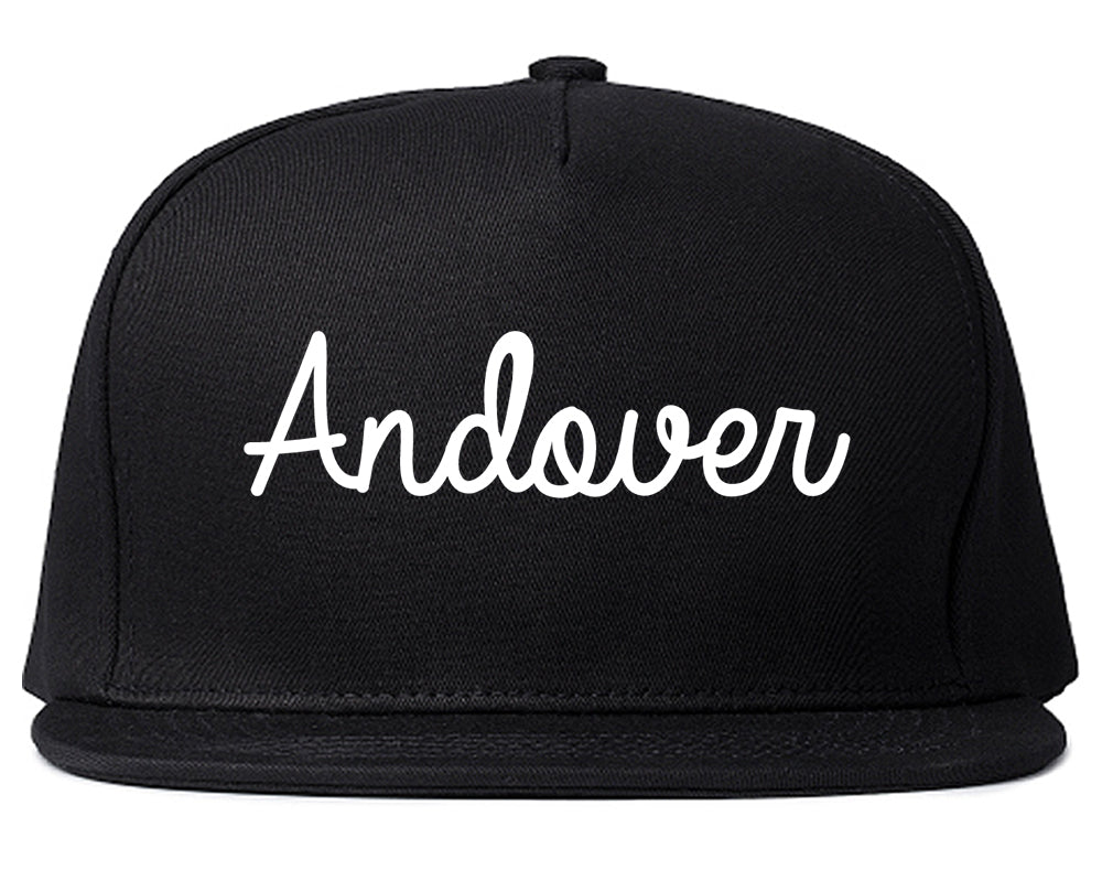 Andover Kansas KS Script Mens Snapback Hat Black