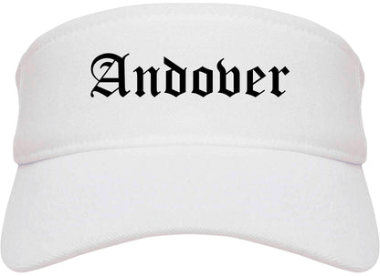 Andover Minnesota MN Old English Mens Visor Cap Hat White