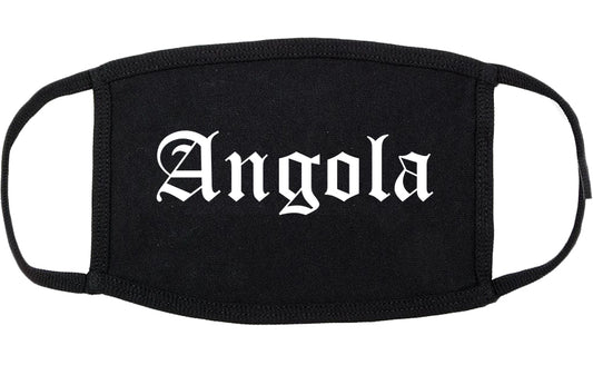 Angola Indiana IN Old English Cotton Face Mask Black
