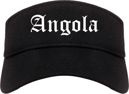 Angola Indiana IN Old English Mens Visor Cap Hat Black