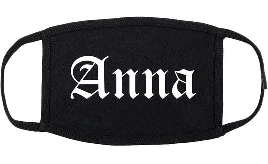 Anna Illinois IL Old English Cotton Face Mask Black