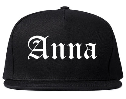 Anna Illinois IL Old English Mens Snapback Hat Black