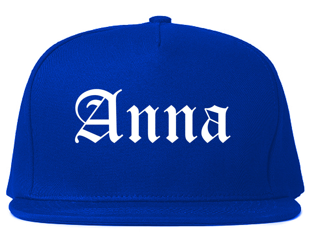 Anna Illinois IL Old English Mens Snapback Hat Royal Blue