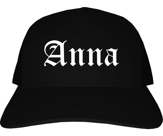 Anna Illinois IL Old English Mens Trucker Hat Cap Black