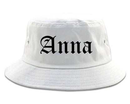 Anna Illinois IL Old English Mens Bucket Hat White