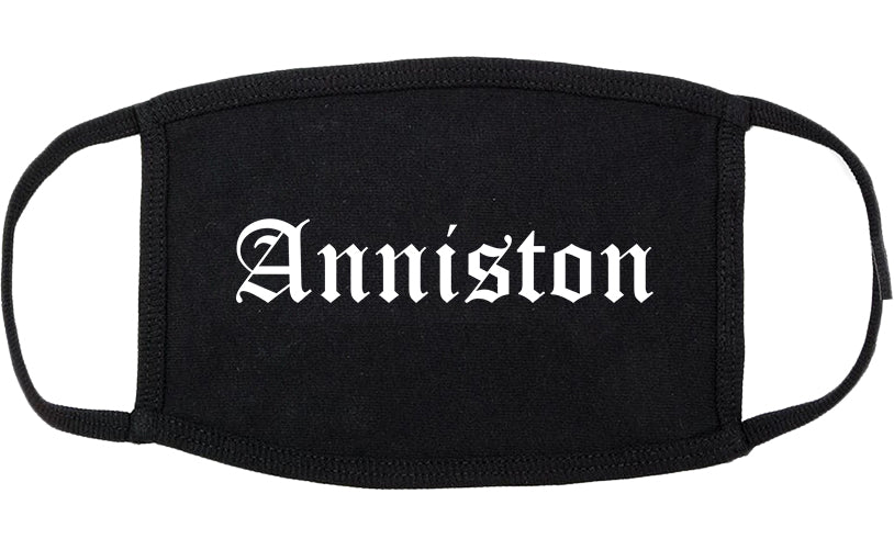 Anniston Alabama AL Old English Cotton Face Mask Black