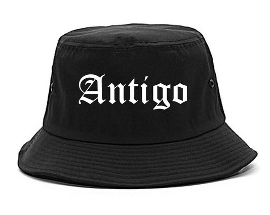 Antigo Wisconsin WI Old English Mens Bucket Hat Black