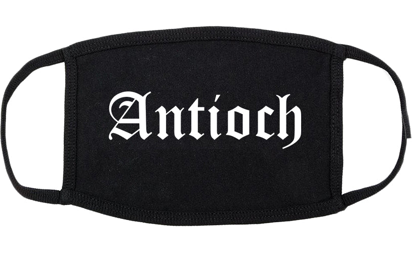 Antioch Illinois IL Old English Cotton Face Mask Black