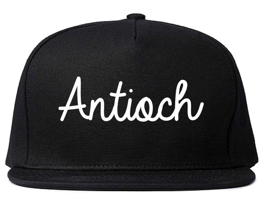 Antioch Illinois IL Script Mens Snapback Hat Black
