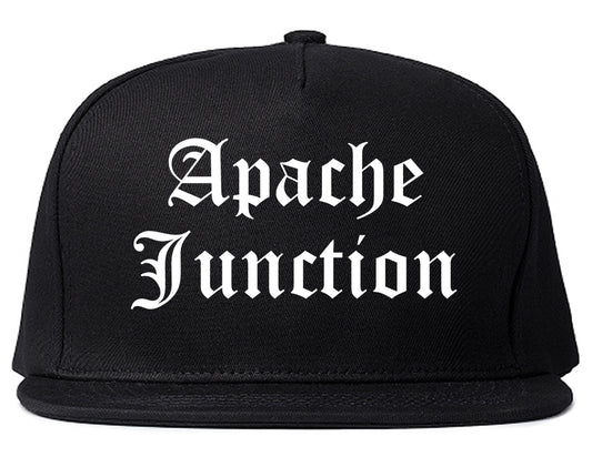 Apache Junction Arizona AZ Old English Mens Snapback Hat Black