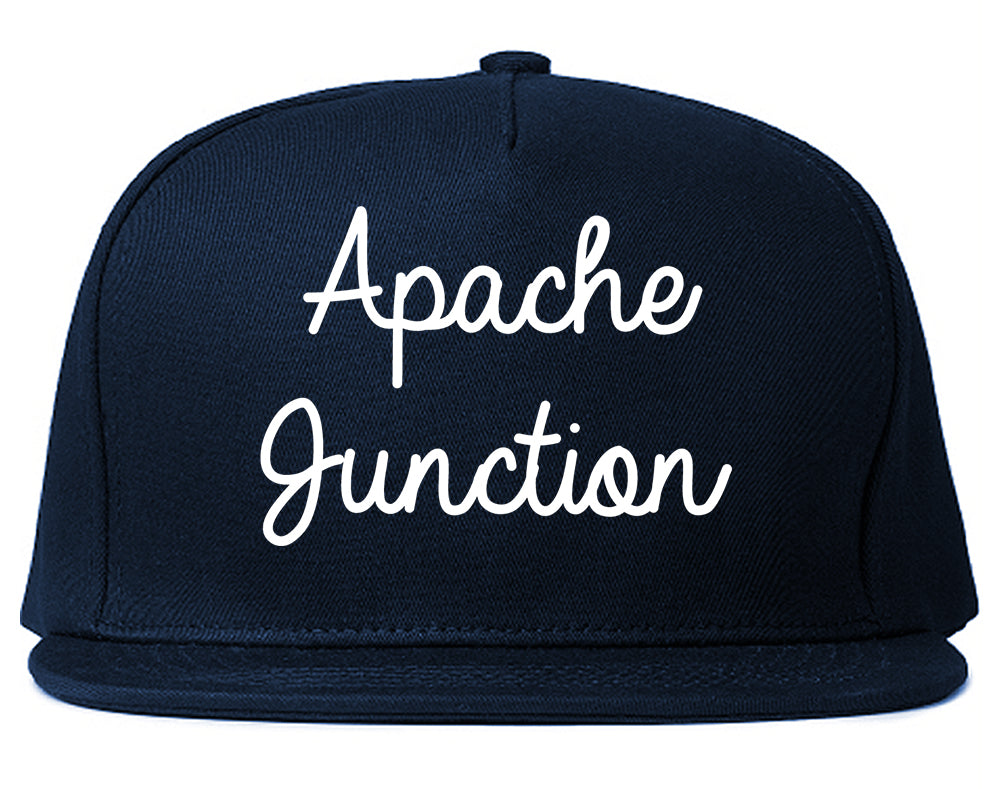 Apache Junction Arizona AZ Script Mens Snapback Hat Navy Blue