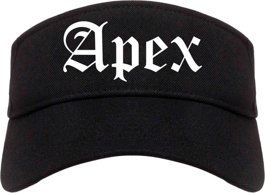 Apex North Carolina NC Old English Mens Visor Cap Hat Black