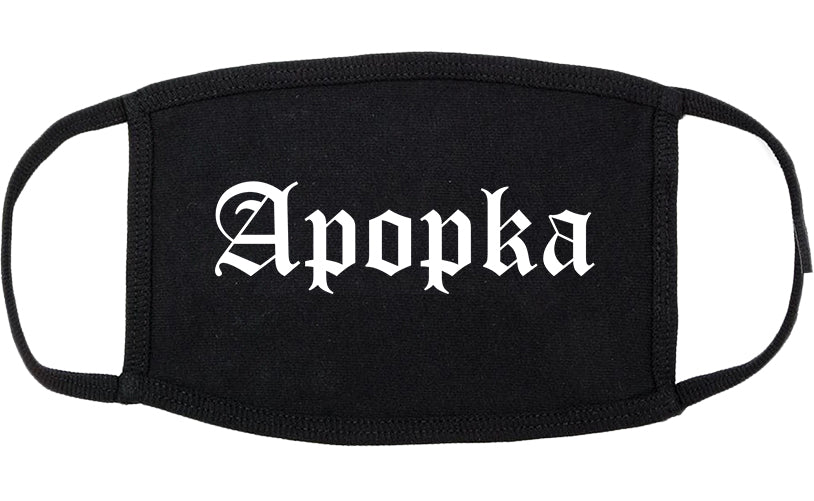 Apopka Florida FL Old English Cotton Face Mask Black