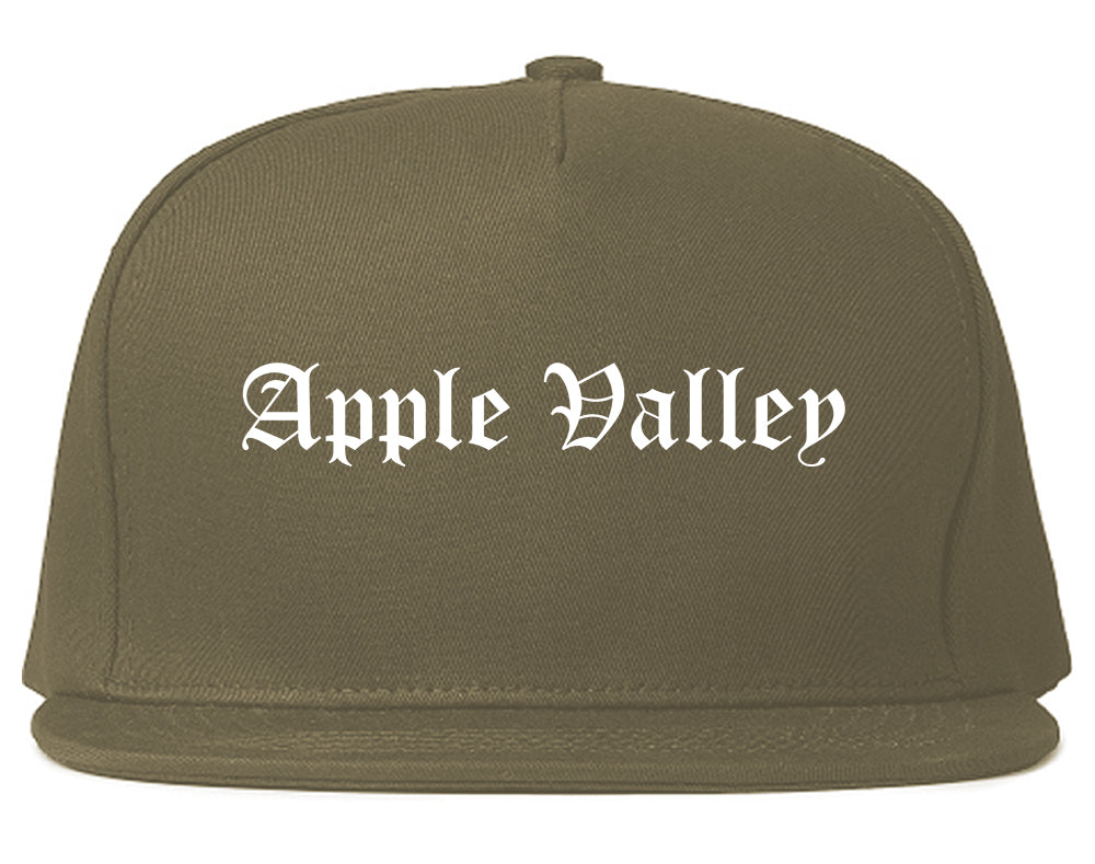 Apple Valley California CA Old English Mens Snapback Hat Grey